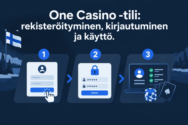One Casino -tili: rekisteröityminen, kirjautuminen ja käyttö