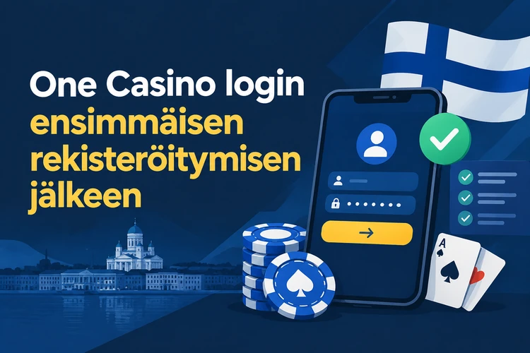 One Casino login ensimmäisen rekisteröitymisen jälkeen
